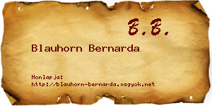Blauhorn Bernarda névjegykártya