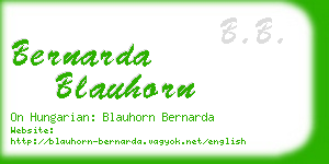 bernarda blauhorn business card